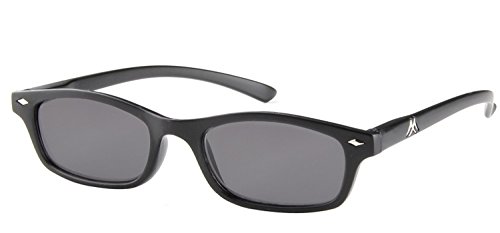 Montana Gafas Sunoptic R19S 3:50 gafas de lectura con lentes grises tintados en negro - Incluyendo grosor de la caja suave 03:50
