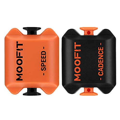 MOOFIT Sensor Velocidad Cadencia de Ciclismo con Bluetooth y Ant+ Impermeable Cadencia Sensor Velocidad para iPhone, Android y Ciclocomputadores