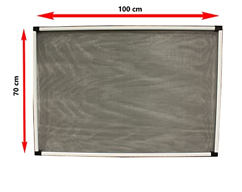 Mosquitera adaptable de aluminio blanco, mosquitera ventana, anti-insectos (mosquitos o moscas) (70x100-190)