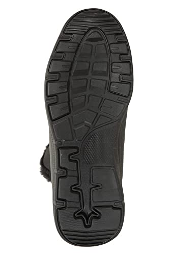 Mountain Warehouse Botas de Mujer Forradas de Lana de Boston - Zapatos de Invierno a Prueba de Nieve para Mujeres, Calzado Acolchado de EVA - Lo Mejor para Acampar Negro Talla Zapatos Mujer 37 EU