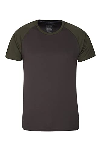 Mountain Warehouse Camiseta para Hombres Endurance - Transpirable, de protección Solar UPF30, Camiseta Ligera y cómoda, Cuidado fácil Caqui XS