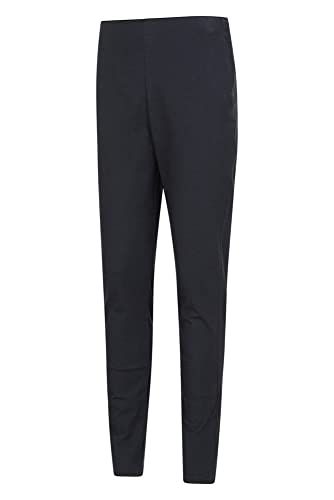 Mountain Warehouse Womens Stretch Pull On Trousers - Cotton-Polyester Blend, Stretchy, Lots Of Pockets - Best for Autumn, Winter, Walking, Hiking, Outdoors & Trekking Negro 32