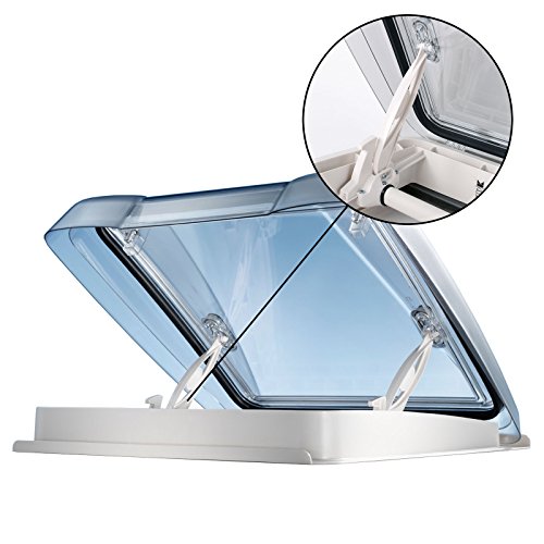 MPK Ventana de techo Vision Star M Pro, transparente, 40 x 40 cm, grosor del techo 25 – 60 mm, 48P + sellador Deklain