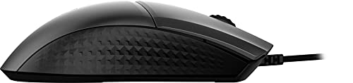 MSI Clutch GM41 Lightweight - Ratón Gaming (16000 dpi, RGB, 6 Botones, 2m FriXionFree Cable Trenzado, Diseño Simétrico) Negro