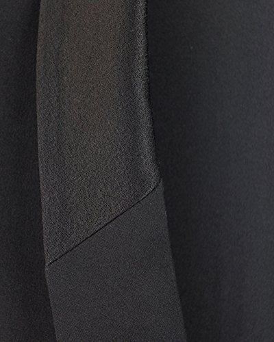 Mujer Elegante Chalecos Gasa Sin Mangas del Trajes Y Blazers Chaqueta Outwear Casual Top Negro XL