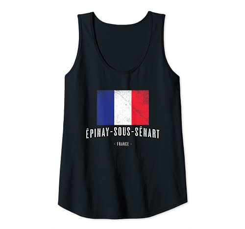 Mujer Épinay-sous-Sénart Francia | Ciudad - Bandera Drapeau - Camiseta sin Mangas