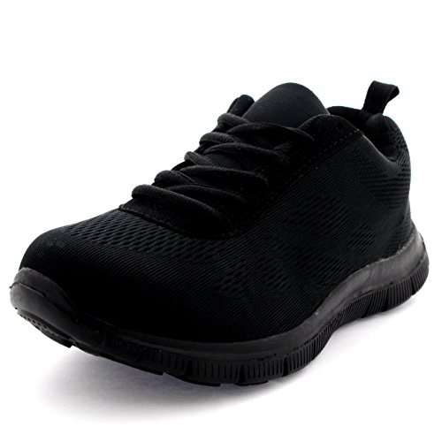 Mujer Get Fit Mesh Go Ejecutarning Atlético Caminar Zapatos Ejecutar - Negro/Negro - 39