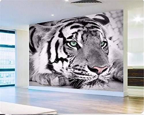 Mural Papel Pintado Tigre animal Fotomural para Paredes Papel pintado tejido no tejido Decoración de Pared decorativos Murales moderna 300(W)X210(H) cm