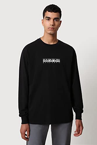 Napapjiri S-Box LS 2 Sweatshirt, Black 041, Large Mens