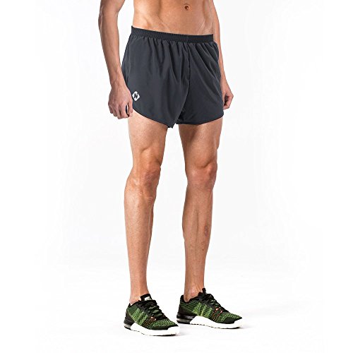 NAVISKIN Pantalones Cortos para Hombres Shorts Deportivos de Correr Fitness Secado Rápido Ligero Súper Transpirable Elásticos 7.6cm Gris XXL