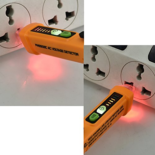 Neoteck Kit de Prueba Eléctrica Incluye 12-1000V AC un Detector de Voltaje sin Contacto y Comprobador de Enchufe para Laboratorio Taller Educación Industria