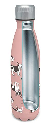 NERTHUS FIH 513 Termo Doble Pared para frios y Calientes Diseño Perros de Acero Inoxidable 500 ml Libre de BPA, 18/8