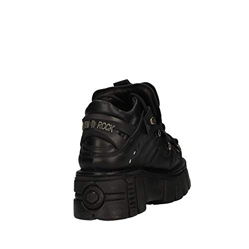 NEW ROCK Zapatos con Cordones de Mujer M-106-C66 Talla 38 Negro