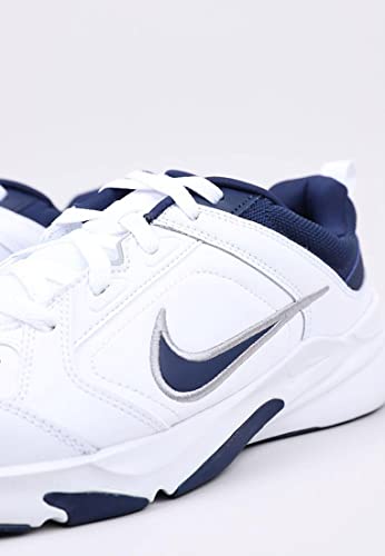 Nike Defy All Day, Zapatillas de Gimnasio Hombre, White/Midnight Navy-MTLC Silver, 41 EU
