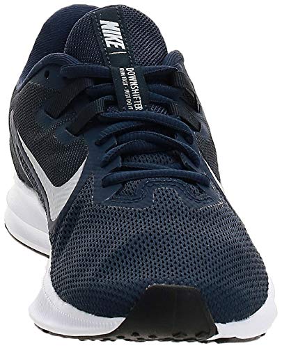 Nike Downshifter 9, Zapatillas de Running para Asfalto Hombre, Multicolor (Midnight Navy/Pure Platinum 401), 44.5 EU