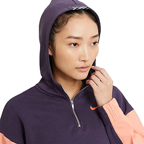 Nike Icon Clash - Sudadera con capucha para mujer, color morado, cód. CZ8164-573, Morado/rosa, L