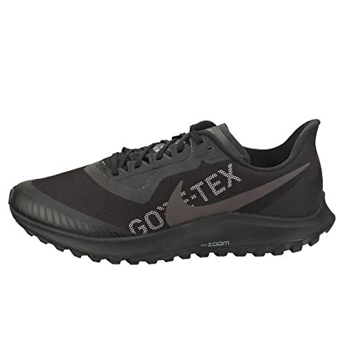 Nike Zoom Pegasus 36 Trail GTX, Zapatillas de Running para Asfalto Hombre, Multicolor (Black/Thunder Grey/Total Orange 001), 45 EU