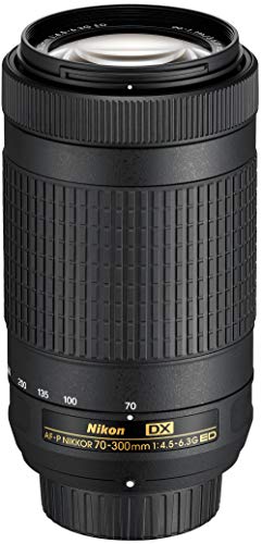 Nikon JAA828DA - Objetivo para cámara réflex AF-P DX 70-300 F/4.5-6.3G SD2, color negro