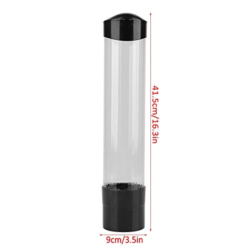 Nikou Copa Dispensador - 60-80 Vasos de Papel Vasos de plástico dispensador de una pulsación del botón del sostenedor de Taza (Color : Black)