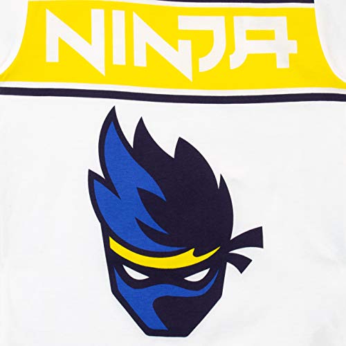 Ninja Camiseta de Manga Corta para niños Blanco 6-7 Años