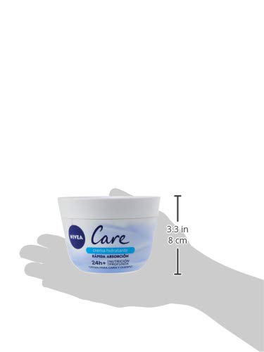 NIVEA Care (1 x 400 ml), crema hidratante para cuerpo, cara y manos, crema nutritiva de rápida absorción para una hidratación profunda 24 horas