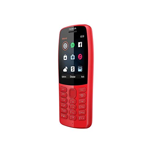 Nokia 210 - Teléfono móvil de 2,4'' (8 MB RAM, 16 MB ROM, Cámara 0.3 MP, Batería 1020 mAh, Dual Sim), Rojo [Versión ES/PT]
