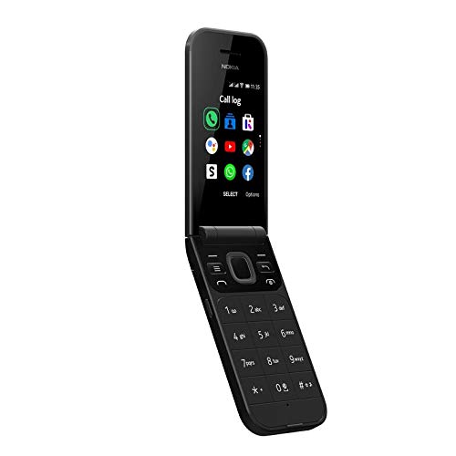 Nokia 2720 Flip - Teléfono móvil de 2,8'' (512 MB RAM, 4 GB ROM, Cámara 2 MP, Batería 1500 mAh), Negro [Versión ES/PT]
