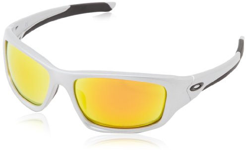 Oakley - Gafas de sol Rectangulares Valve, Silver/Fire Iridium Polarized (S3)