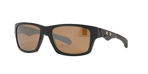 Oakley Men's OO9135 Jupiter Squared Rectangular Sunglasses, Black/Tungsten Iridium Polarized, 56mm