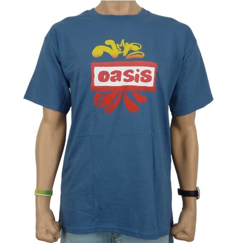 Oasis – New Logo Camiseta de, Azul, extra-large