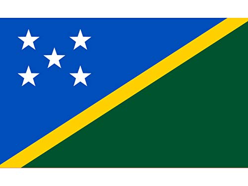 Oedim Bandera de Islas Salomón 85x1,50cm | Reforzada y con Pespuntes | Bandera con 2 Ojales Metálicos y Resistente al Agua
