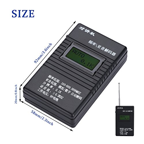 OKAT Medidor de frecuencia de walkie Talkie, Contador de frecuencia liviano, Resistente de Uso General para Aficionados, Uso Profesional, usuarios de walkie-Talkie