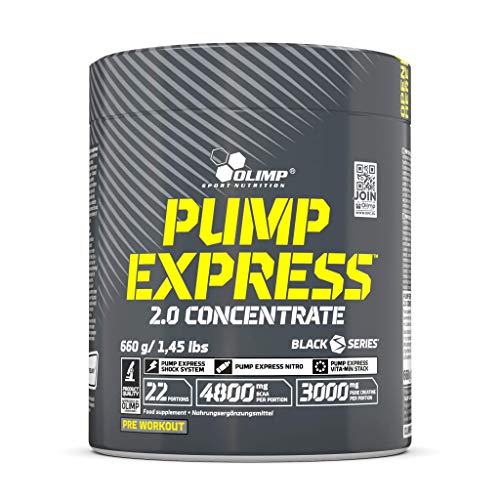 OLIMP SPORT NUTRITION Pump Express 2.0 Concentrate Pre-Entrenamiento, Sabor Frutos del Bosque - 660 gr