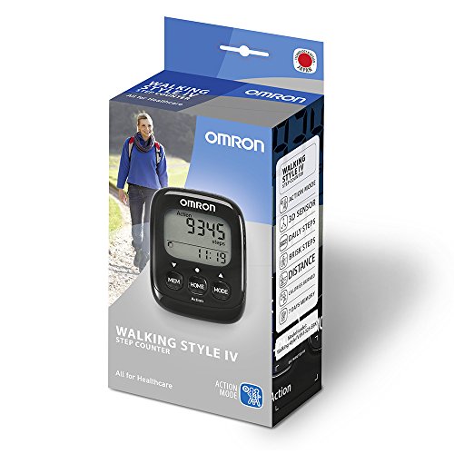 OMRON Healthcare Walking Style IV Podómetro para Contar calorías y Pasos, Unisex Adulto, Negro, Talla Única