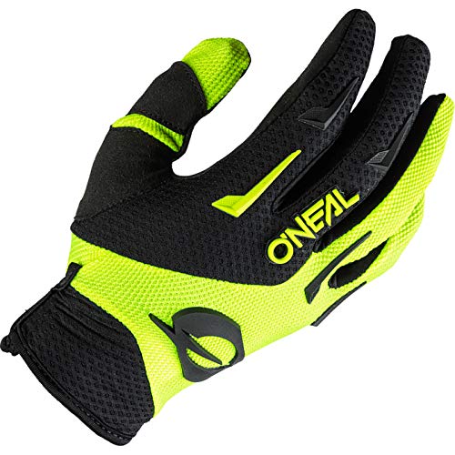 O'NEAL | Guante de Ciclismo Guante de Motocross | MX MTB DH FR Downhill Freeride | Materiales duraderos y Flexibles, Palma ventilada, | Element Glove | Men | Negro Neon Yellow | Talla XL