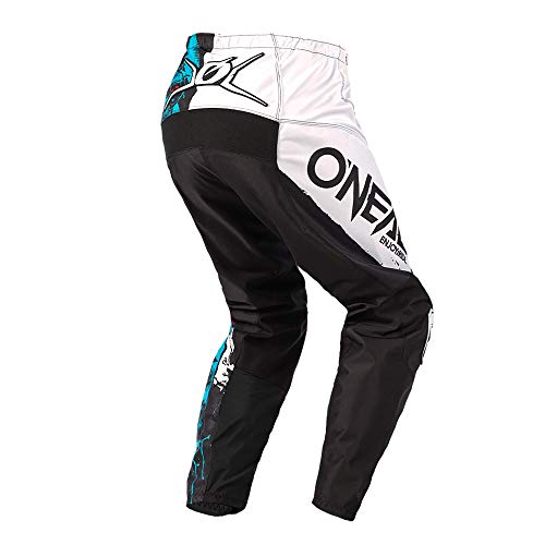O'Neal | Pantalones de Motocicleta | Enduro Motocross | Ajuste para una máxima Libertad de Movimiento, Transpirable y Duradero | Pantalones Elemento Ride | Juventud | Negro Azul | Talla 20