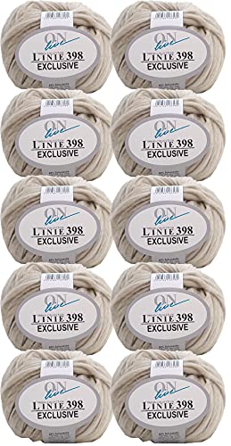 Online Linie 398 - Ovillo de lana merino (500 g, 10 ovillos de 50 g, color 02, grosor de aguja de 10-12 mm)