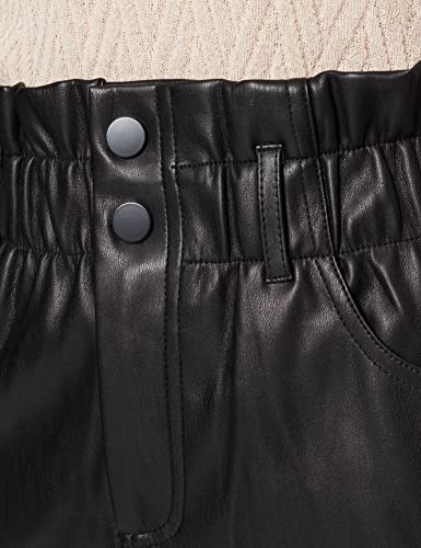 Only Onlmaiya-Miri Fn Petit-Falda de Piel sintética Pantalones Cortos, Negro, S pequeño para Mujer