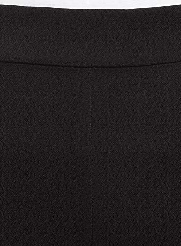 oodji Ultra Mujer Pantalones Básicos Ajustados, Negro, DE 40 / EU 42 / L