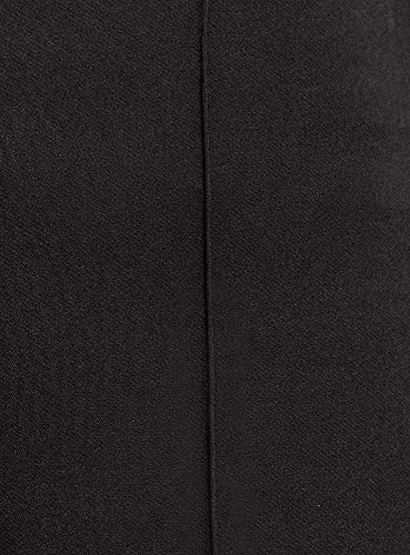 oodji Ultra Mujer Pantalones Básicos Ajustados, Negro, DE 40 / EU 42 / L