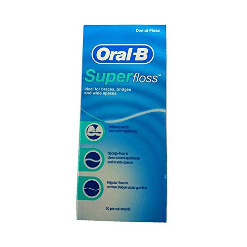 Oral B Hebras Pre-Cortadas Superfloss (50) (Paquete de 2)