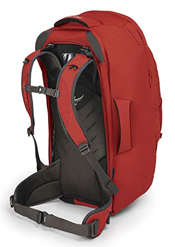 Osprey Farpoint 70 Men's Travel Pack with 13L Detachable Daypack - Jasper Red (M/L)