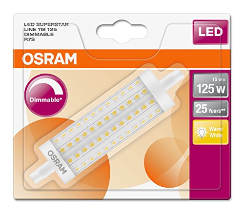 Osram 811737 Bombilla LED R7S, 15 W, Blanco Cálido