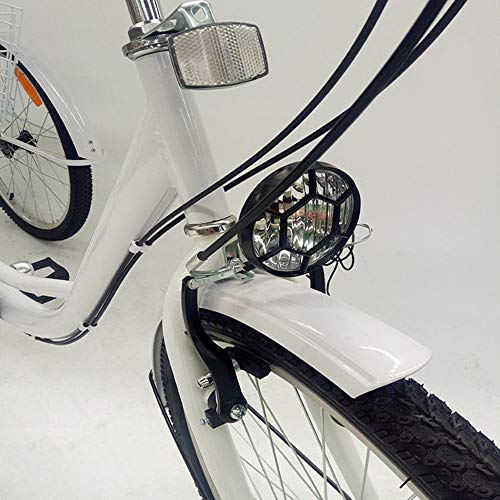 OU BEST CHOOSE 24" 3 Ruedas Triciclo Adulto con Bicicleta de 6 velocidades, Cesta de la Compra Trike Triciclo Pedal Bicicleta de Ciclismo, para IR de Compras al Aire Libre Picnic Deportes (White)