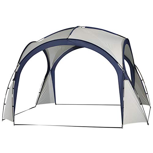Outsunny - Carpa Tienda de Fiesta Gazebo 3.5x3.5m Toldo Abierto para Eventos Camping Impermeable Protección UV