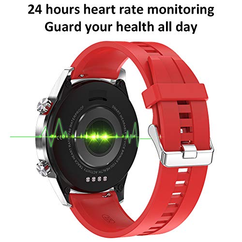 Padgene Smartwatch Deportivo, Reloj Inteligente Impermeable IP68, con Monitor de Sueño, Ritmo Cardíaco, Podómetro, Llamadas Bluetooth, Notificación de Mensaje para Android e iOS