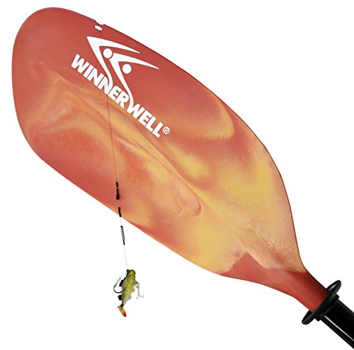 Paleta de Kayak Winnerwell Angler Pro BMN de Dos Piezas de construcción insumergible para Eje y Fibra de Vidrio Deportiva y Mezcla de Cuchilla de Nylon 90.55 (in)