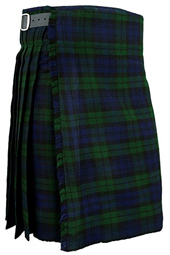 Para hombre blackwatch tradicional para falda escocesa Scottish Highland Tartan e instrucciones para hacer vestidos, cintura 38 inch ( 96 cm)