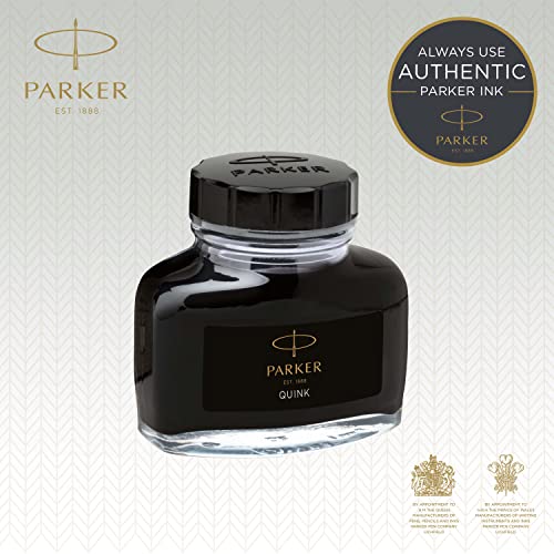 Parker tintero de tinta líquida Quink para plumas estilográficas, 57 ml, en caja, color negro
