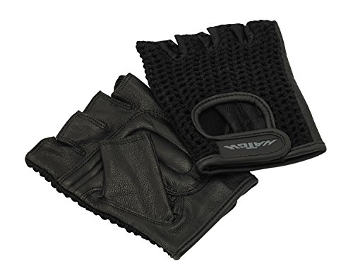 Patterson Medical – Guantes acolchados (un par negro silla de ruedas guantes de malla acolchada – XL